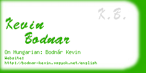kevin bodnar business card